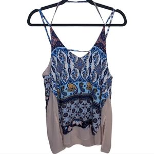 Sans Souci Women’s Boho Layered Tank Top - Size M 🌸💙